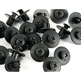 8mm 40 Pcs / Pack Nylon Bumper Fender Flare Mud Flaps Guard Fastener Rivet Clips 91512-SM4-003 For Honda Accord Civic CRX Del Sol Prelude Acura Intergra Legend Vigor PHgiveU