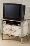 Amalia Standard Tv/vcr Stand Large 36w Rose/ivory