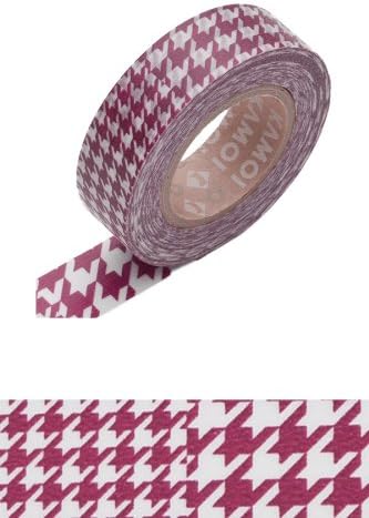 Japanese Washi Masking Tape -Houndstooth Red