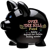Over the Hill Black Piggy Bank Gag Gift