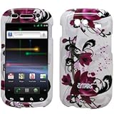 EMPIRE White with Purple Flowers Design Hard Case Cover for Sprint Google S ....