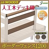 JJPRO-HOME ボーダーフェンス1200セット ダークブラウン/モカ JJ-WOOD II/ウッドデッキ デッキ バルコニー ガーデニング エクステリア 人工木 モカ