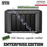 Synology DS1512+ 6TB (3 x 2TB) Integrated with Hitachi Ultrastar 7K3000 (Enterprise) with 2GB Memory Upgrade
