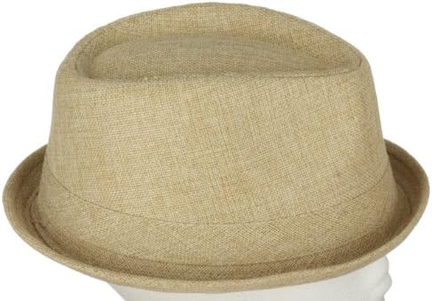Classic Summer and Spring Plain Derbi Fedora Hat, Beige