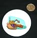 3 button / pin printed with loader, loading, ship, bucket, cargo