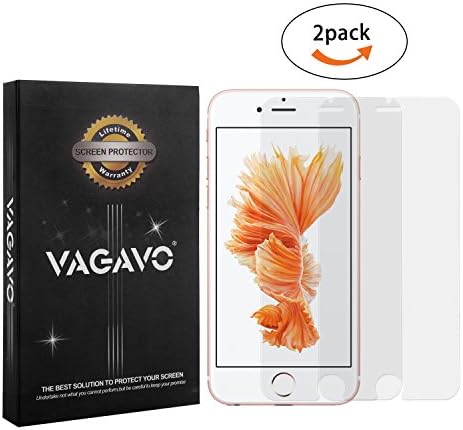 iPhone 7 Screen Protector,VAGAVO 9H Hardness Tempered Glass 2.5D Curved EdgeBubble-free Install HD Ultra Clear Film 0.3mm (2 Pack)