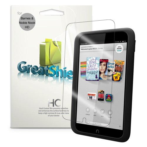 GreatShield Ultra Smooth Clear Screen Protector Film for Barnes & Noble NOOK HD 7