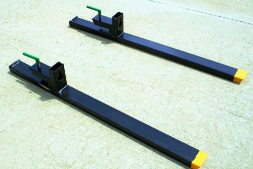 Light Duty Pallet Forks 1200 Lbs Lift Capacity, Won't Harm Bucket Exclusive Clamp Pad Design