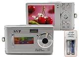 SVP DC-12DX-Silver 12MP Max Thinnest DIGITAL CAMERA VIDEO w/ SOUND! (AAA Rechargeable Set Included)