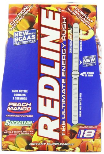 VPX RedLine RTD Peach Mango, 8oz Bottles (Pack of 24)
