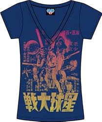 Junk Food Star Wars Navy V-Neck Juniors/Ladies T-Shirt Tee