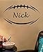 Personalized Football Wall Decal- Blk 34x19