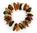  Genuine Baltic Amber Bead Stretch Bracelet - Multicolor