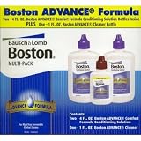 Baush & Lomb Boston Advance Comfort Formula for Rigid Gas Permeable Contact Lenses - Two 4 oz Bottles Plus 1 oz Cleaner