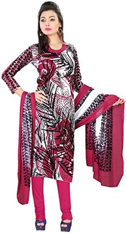 Lookslady Designer Women's dress White Color Not Stitched Salwar Kameez Suit Set