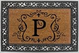 Outdoor Living : Monogram Coir Doormat Insert with Rubber Base Frame - P