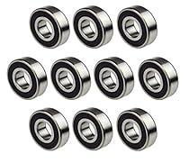 10-PIECES 6205 2RS Ball Bearing 25x52x15mm, Rubber Sealed Deep Groove By Jeremywell
