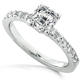 Search : 1-1/4ctw Cushion Cut Diamond Engagement Ring in 14kt White Gold