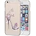 iPhone 6 Plus Case, iYCK Ultra Thin Clear Art Pattern Crystal Diamond Rhinestone Hard Rubber Back Skin Case Cover for Apple iPhone 6 Plus (5.5) - High-Heeled Shoes