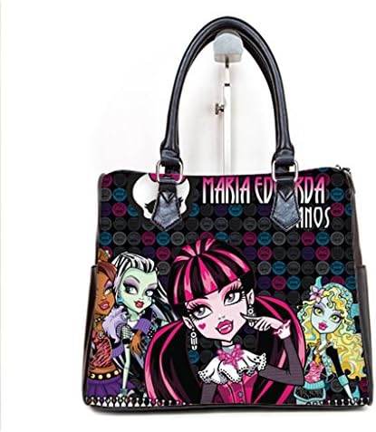 LaHuo Welcome to Monster High Logo Women Barrel Type Handbag Lady Fashion Tote Top Handle(Twin Sides)