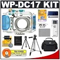 Canon WP-DC17 Waterproof Case with Spare Replacement Battery for Canon NB-5L + USB 2.0 High Speed Secure Digital Card Reader + Deluxe Padded Carrying Case + Compact 50" Digital Travel Tripod for PowerShot SD870 IS Digital Camera