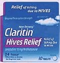 Claritin Hives Relief Non-Drowsy 24 Hour Tablets - 10 Ea