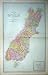 1886 Map Atlas Middle Island New Zealand Chatham