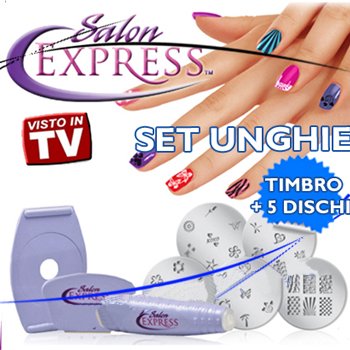 SET UNGHIE TIMBRO STAMPI MANICURE
