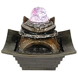 Hand Painted Crystal Ball LED Light Indoor Fountain