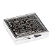 Silver & Black Paisley Pill Box Case Square: Generous