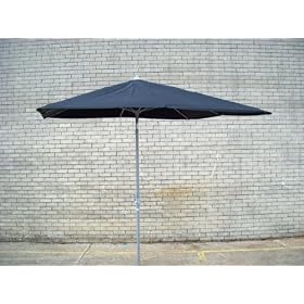 3m Square Black Aluminium Parasol with Crank & Tilt 32mm