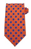 Blue w/ Orange Polka Dot Neck Tie