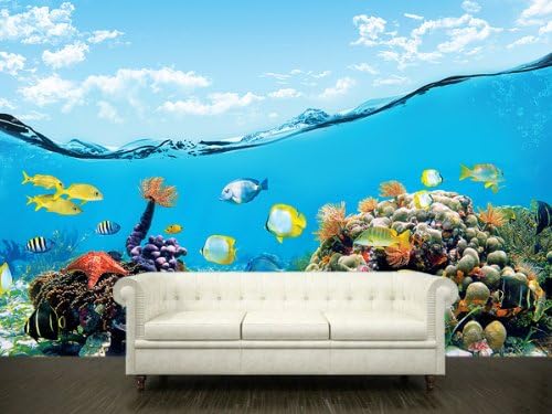 Wall STICKER MURAL ocean sea underwater decole film 102x157"(260x400cm)