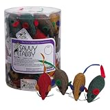 Savvy Tabby Sisal Mice Canister 32 Pcs