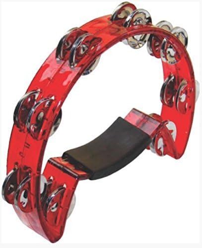 Torelli Brazilian Pandeirola Crystal Red body Half Moon Tambourine Percussion TP316VM