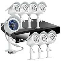 ZMODO 8CH H.264 CCTV Security DVR System With 8 Outdoor Waterproof Security Camera - Not Hard Drive