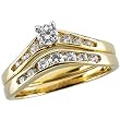 14K Yellow Gold Diamond Wedding Set - 0.36 Ct.