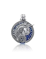 Bling Jewelry Sterling Silver Blue Celtic Unicorn Pendant