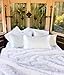 Soft Silker 30mm Luxury 100% Pure Silk Pillowcase Facial with Hidden Zipper Beauty,Queen/Standard,White