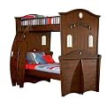Shiver Me Timbers Twin Bunk 79-3/4" x 61" x 76-5/8"H