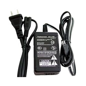 Portable AC Adaptor AC-L100 for Sony Handycam DCR-DVD 301 DCR-VX2100 & HDR-FX1 CCD-TR3300 CCD-TR516 CCD-TRV118 CCD-TRV128 CCD-TRV328 CCD-TRV51 CCD-TRV66 CCD-TRV98 DCR-DVD100 DCR-PC101 DCR-PC110 DCR-PC9 DCR-DVD301 CCD-TRV87 Ac Charger
