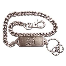 Naruto: Leaf Village Badge Metal Key Chain