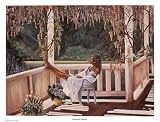 Afternoon Dreams - Artist: Gamboa - Art Print Poster - With a Black Wood Frame - Image Size: 24.00 by 18.00 inches Art Print Poster - With a Black Wood Frame