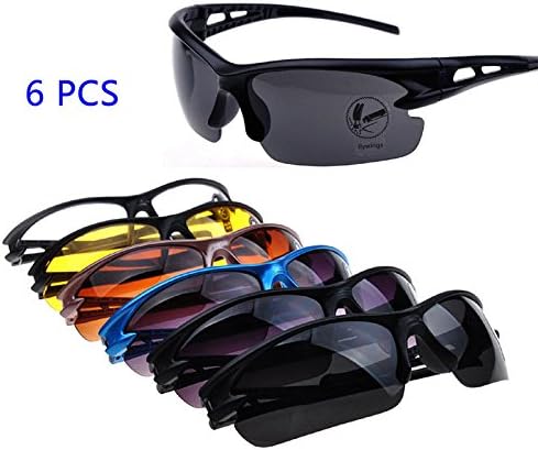 6 color Cycling Wrap Running Outdoor Sports Sunglasses Exchangeable