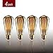 Edison Bulb, AdiyZ Vintage Filament ST64 Edison Incandescent Light Bulbs 60W 4 Pack
