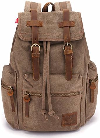 Homlove Vintage Canvas Backpack - Black