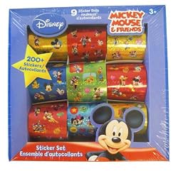 Disney Mickey Mouse Sticker Rolls x 9 Rolls set