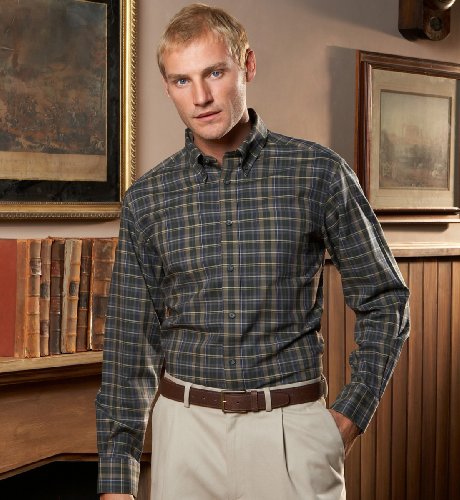Blue Harbour Luxury Cotton Rich Check Shirt with Cashmere