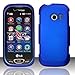 LG Extravert 2 VN280 Blue Rubberized Plastic Cover Snap On Hard Armor Gel Case Cell Phone Shield Protector Shell from [Accessory Library]