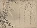 Reprint Historic Japanese Print plum blossoms on tree branches with the moon in the background 1798